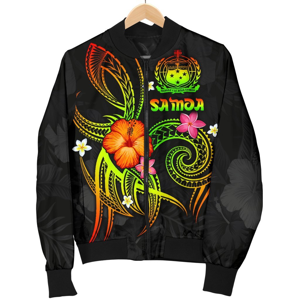 Polynesian Hawaii Men's Bomber Jacket - Legend of Samoa (Reggae) - Polynesian Pride