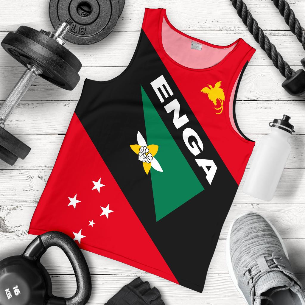 Papua New Guinea Men's Tank Top - Enga Province Red - Polynesian Pride