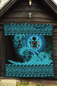 Cook Island Quilt Wave Navy Design - Polynesian Pride