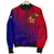 American Samoa Polynesian Men's Bomber Jacket - Bald Eagle (Blue - Red) - Polynesian Pride