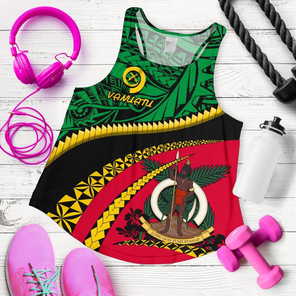 Vanuatu Women Racerback Tank - Road To Hometown Green - Polynesian Pride