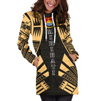 Kiribati Hoodie Dress - Polynesian Tattoo Gold - Polynesian Pride
