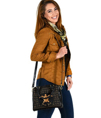Personalized - Hawaii Turtle Golden Pattern Shoulder Handbag - Polynesian Pride