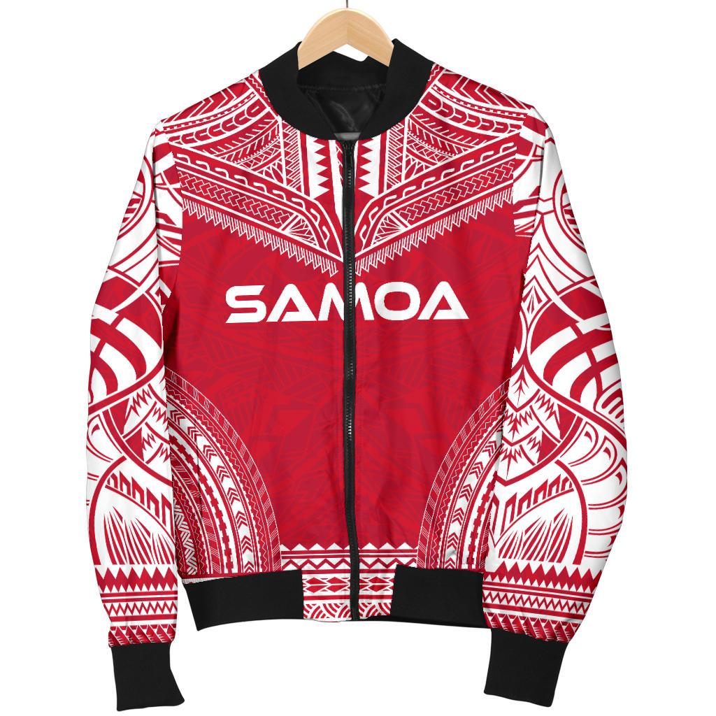 Samoa Flag Polynesian Chief Men's Bomber Jacket - Polynesian Pride
