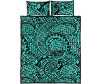 Hawaii Quilt Bed Set Polynesia Maori Lauhala AH - Polynesian Pride