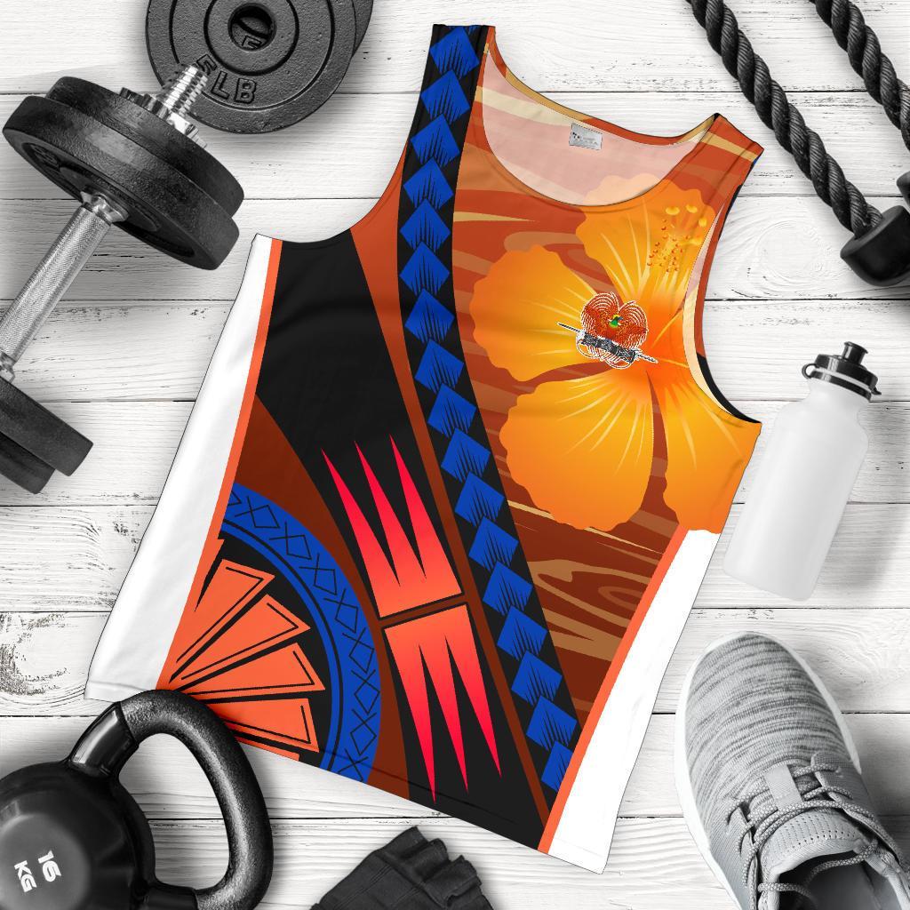 Pohnpei Polynesian Men Tank Top - Sport Style Orange - Polynesian Pride