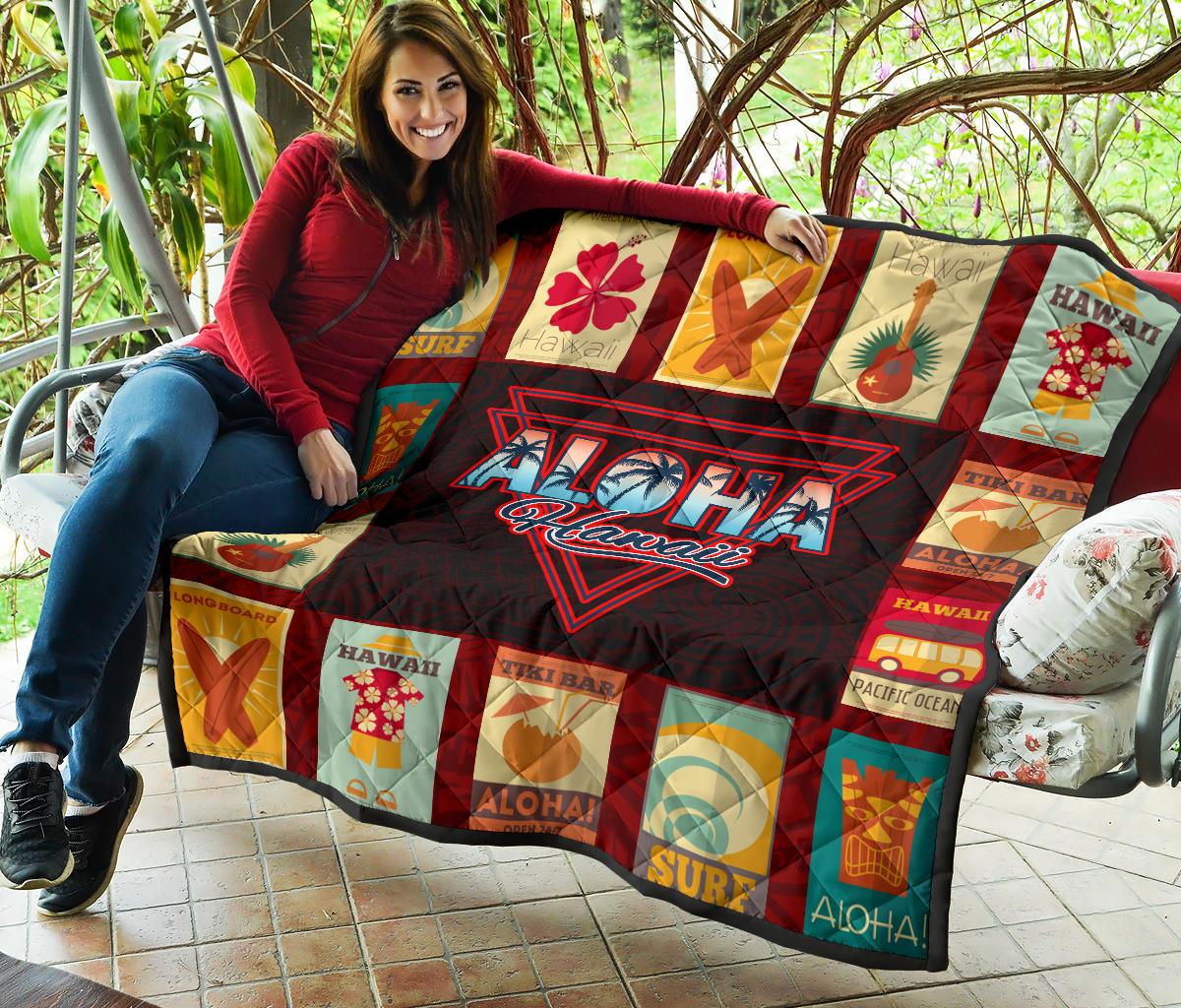 Vintage Hawaii Premium Quilt - Polynesian Pride