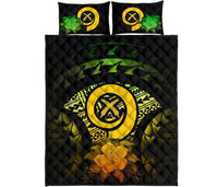 Vanuatu Polynesian Quilt Bed Set Hibiscus Reggae - Polynesian Pride