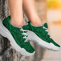 Polynesian Symmetry Green Chunky Sneakers - Polynesian Pride