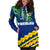 Tokelau Rugby Women Hoodie Dress Coconut Leaves - Polynesian Pride