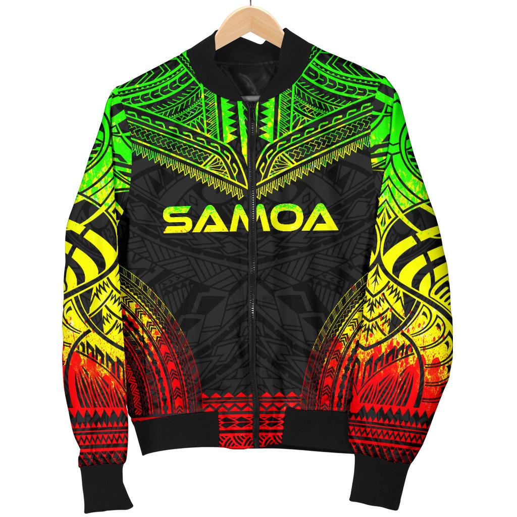 Samoa Polynesian Chief Women'S Bomber Jacket - Reggae Version - Polynesian Pride