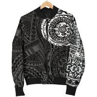 Polynesian Tattoo Style Men's Bomber Jacket White - Polynesian Pride