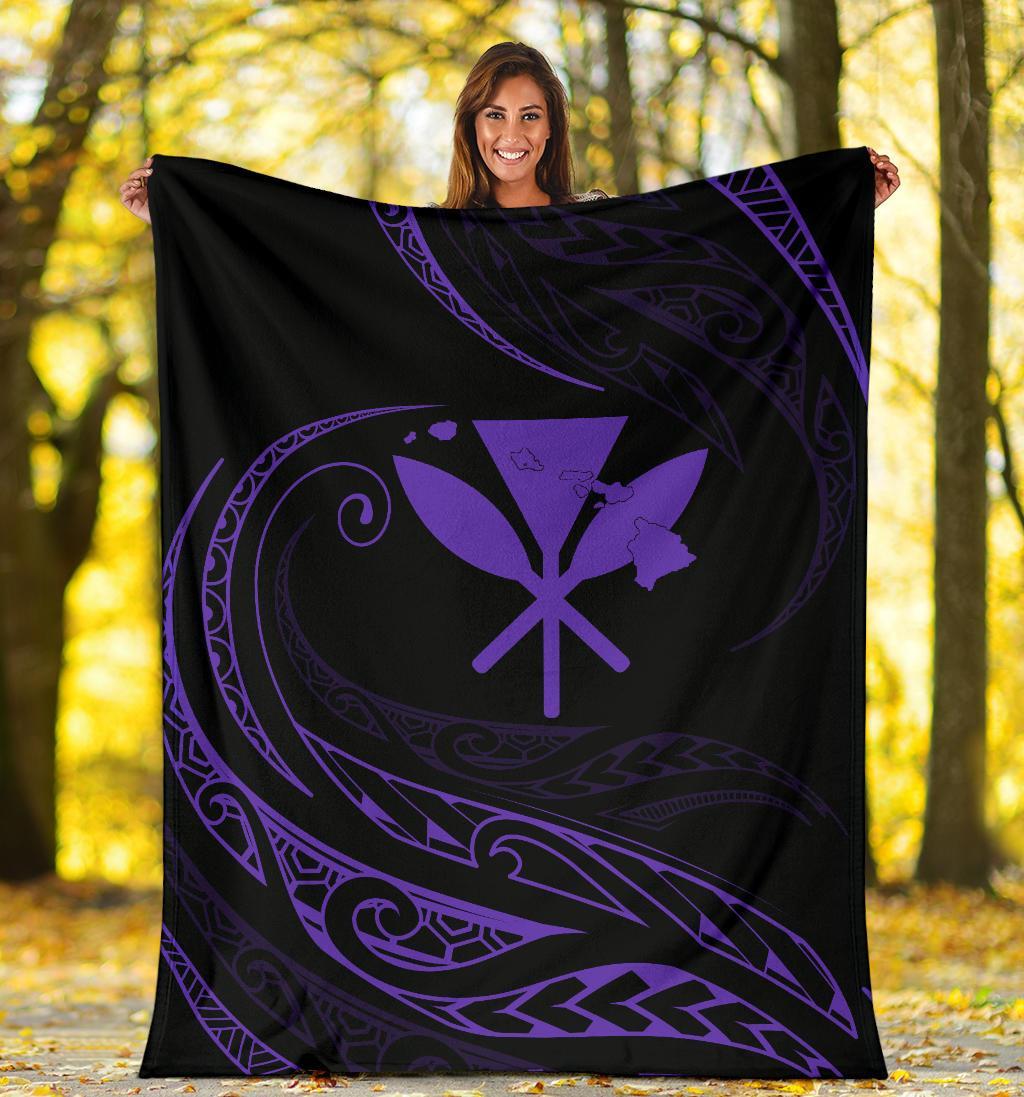Kanaka Premium Blanket - Purple - Frida Style - Polynesian Pride