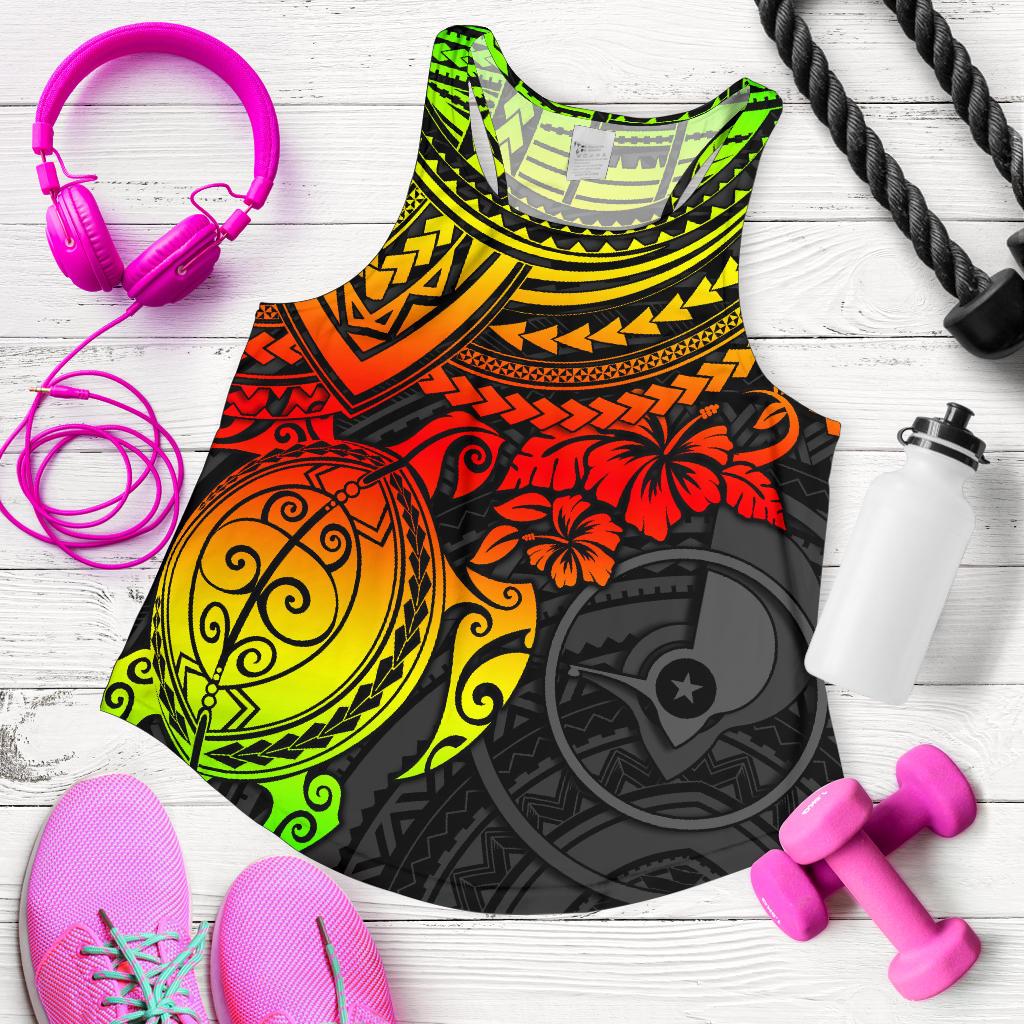 Yap Polynesian Racerback Tank (Women) - Reggae Turtle Art - Polynesian Pride