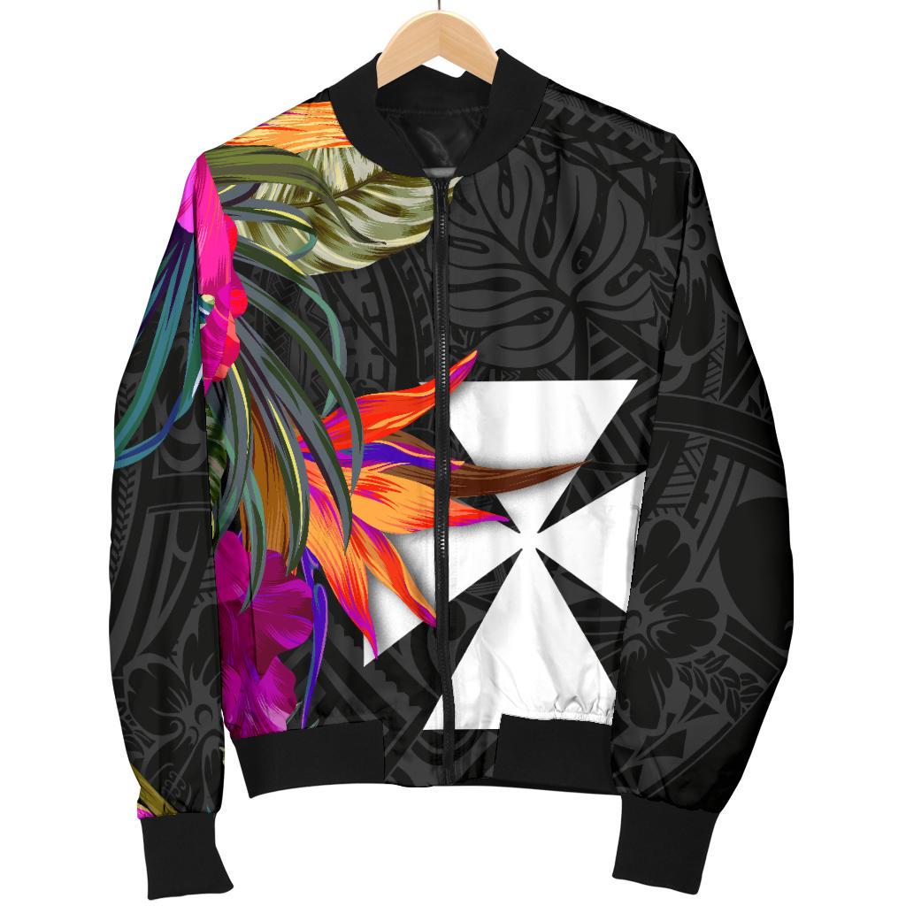 Wallis And Futuna Men's Bomber Jacket - Polynesian Hibiscus Pattern - Polynesian Pride