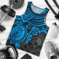 Yap Polynesian Tank Top (Men) - Blue Turtle Blue - Polynesian Pride