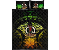 Vanuatu Polynesian Quilt Bed Set Hibiscus Reggae - Polynesian Pride