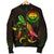 Federated States of Micronesia Polynesian Men's Bomber Jacket - Turtle With Blooming Hibiscus Reggae - Polynesian Pride