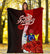 Cook Islands Polynesian Premium Blanket - Coat Of Arm With Hibiscus - Polynesian Pride