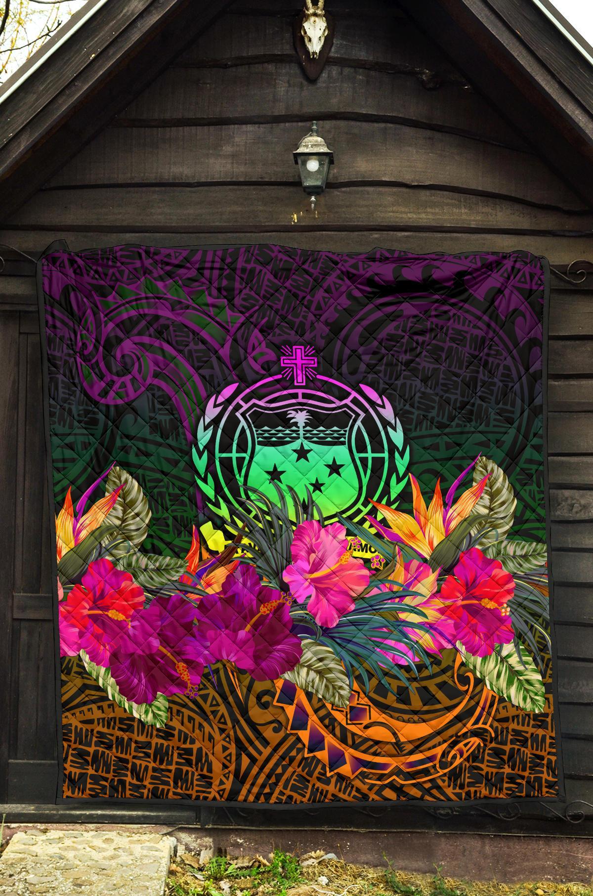 Samoa Premium Quilt - Summer Hibiscus - Polynesian Pride