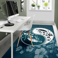 Yinyang Turtle Hibiscus Area Rug AH - Polynesian Pride