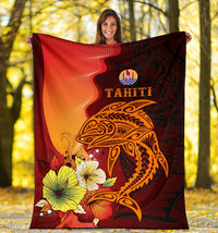 Tahiti Premium Blankets - Tribal Tuna Fish - Polynesian Pride