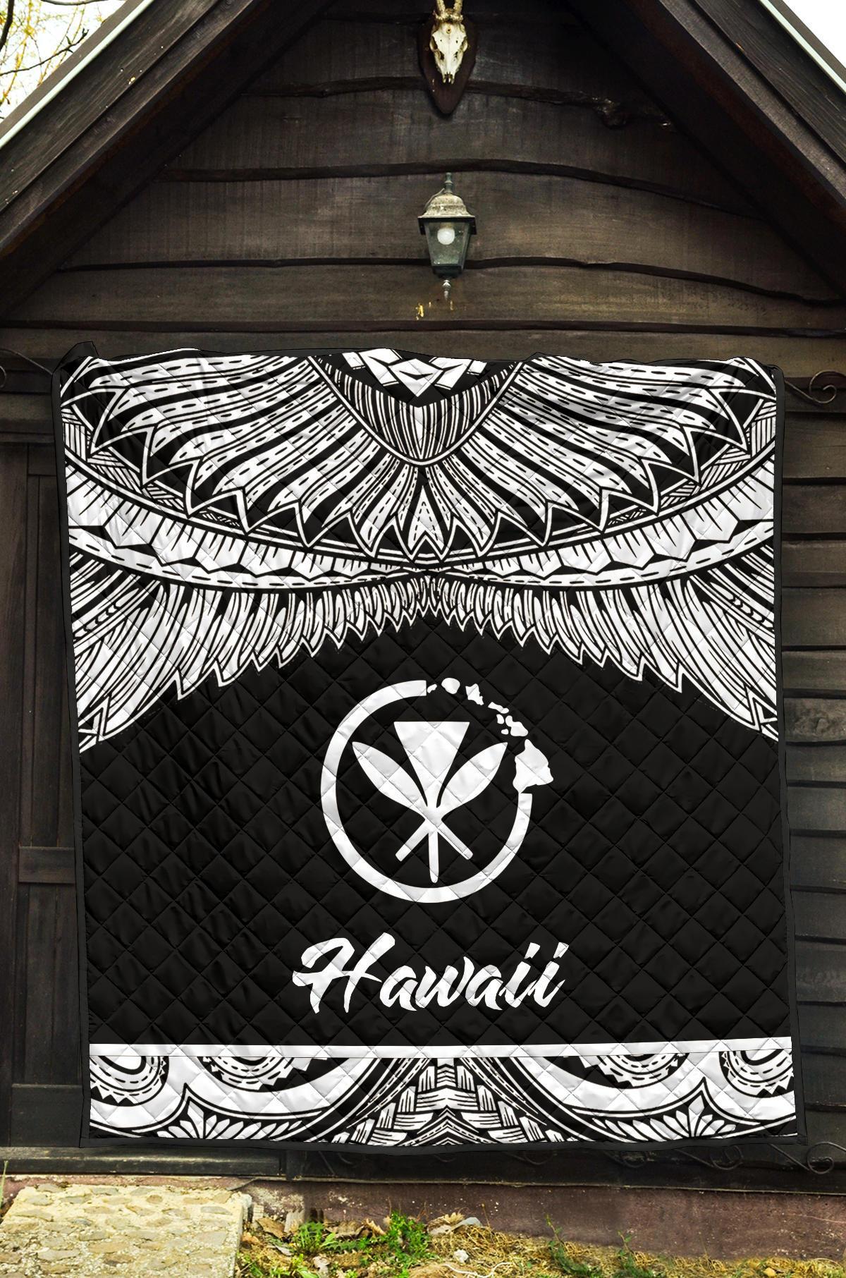 Hawaii Polynesian Premium Quilt - Hawaii Pride White Version - Polynesian Pride