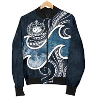 Samoa Polynesian Men's Bomber Jacket - Ocean Style - Polynesian Pride