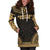 American Samoa Women's Hoodie Dress - Polynesian Gold Chief - Polynesian Pride