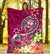 Guam Premium Blanket - Turtle Plumeria (Pink) - Polynesian Pride