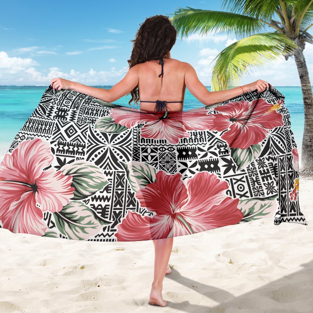 Polynesian Sarong - Hibiscus Tropical Leaves Pattern - Polynesian Pride