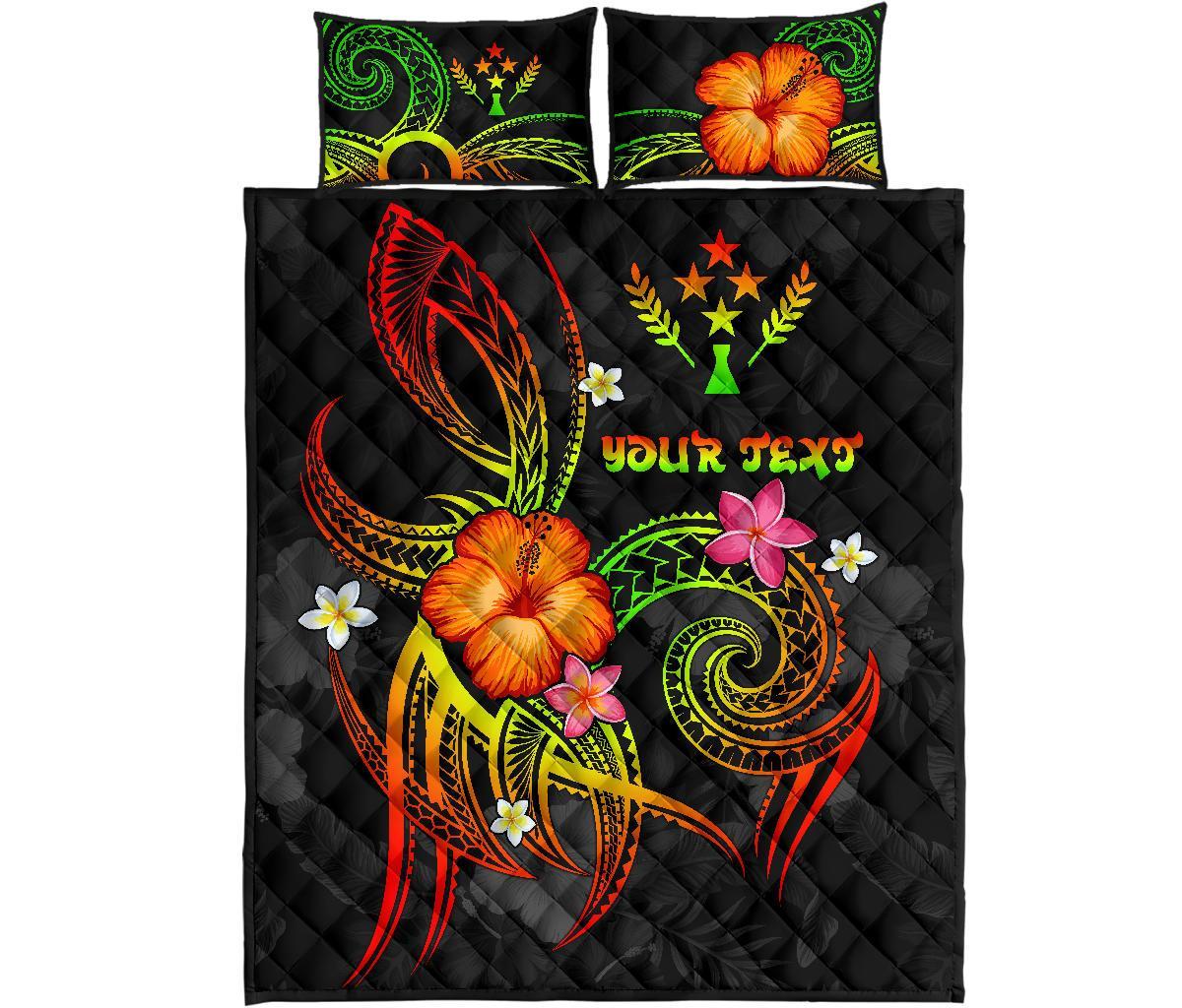 Kosrae Polynesian Personalised Quilt Bed Set - Legend of Kosrae (Reggae) - Polynesian Pride