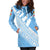 Fiji Tapa Rugby Women Hoodie Dress version Style You Win - Blue - Polynesian Pride