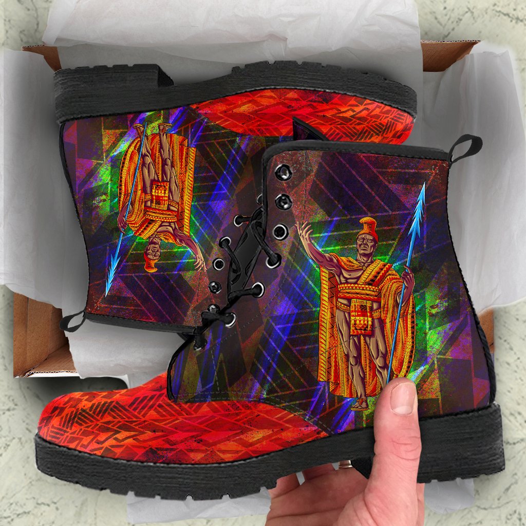Hawaii Leather Boots - Hawaii King Polynesian Patterns - Polynesian Pride