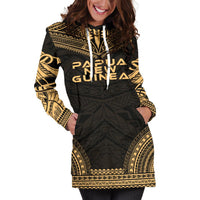 Papua New Guinea Women's Hoodie Dress - Polynesian Gold Chief - Polynesian Pride