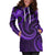 New Zealand Maori Mangopare Women Hoodie Dress Polynesian - Purple - Polynesian Pride