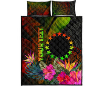 Cook Islands Polynesian Personalised Quilt Bed Set - Hibiscus and Banana Leaves - Polynesian Pride