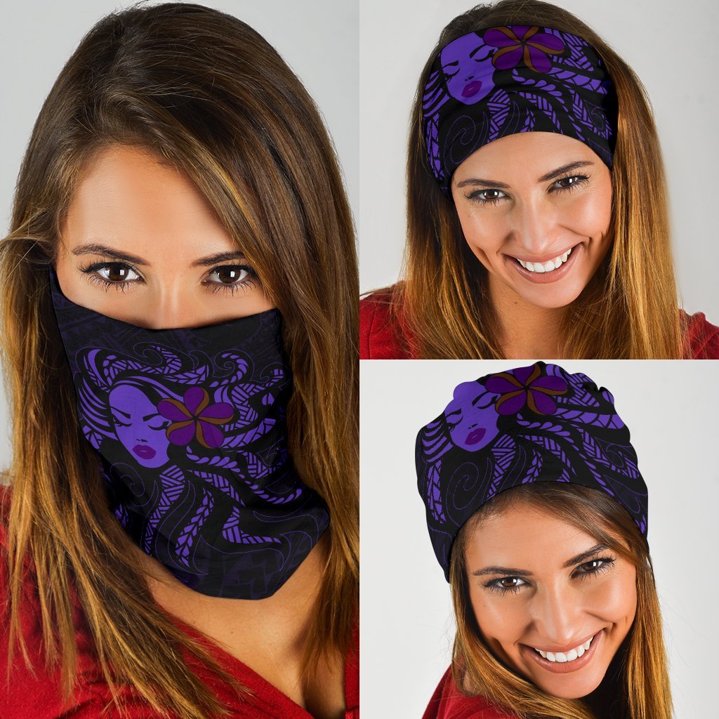 Hula Girl Polynesian Bandana 3 - Pack - Purple - AH One Size Purple - Polynesian Pride