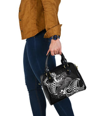 Pohnpei Shoulder Handbag - White Shark Polynesian Tattoo - Polynesian Pride