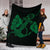 Anchor Green Poly Tribal Premium Blanket - Polynesian Pride