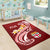 Fiji Area Rug - Fiji Seal Polynesian Patterns Plumeria (Red) - Polynesian Pride