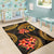 Kosrae Micronesian Area Rug - Gold Plumeria - Polynesian Pride