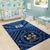 Fiji Area Rug - Fiji Seal With Polynesian Tattoo Style (Blue) - Polynesian Pride