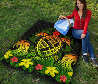 Hawaii Turtle Polynesian Reggae Premium Quilt - Kuly Style - Polynesian Pride