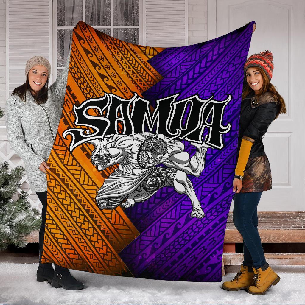 Samoa Premium Blanket - Warrior Style Polynesian Patterns - Polynesian Pride