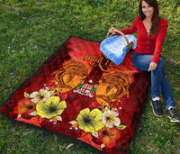 Fiji Custom Personalised Premium Quilt - Tribal Tuna Fish - Polynesian Pride