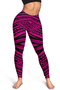 Polynesian Tatau Pink Hawaii Women's Leggings AH - Polynesian Pride
