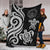 Palau Premium Blanket - White Tentacle Turtle - Polynesian Pride