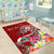 Guam Custom Personalised Area Rug - Turtle Plumeria (Red) - Polynesian Pride