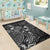 Fiji Area Rugs Turtle Hibiscus Black - Polynesian Pride